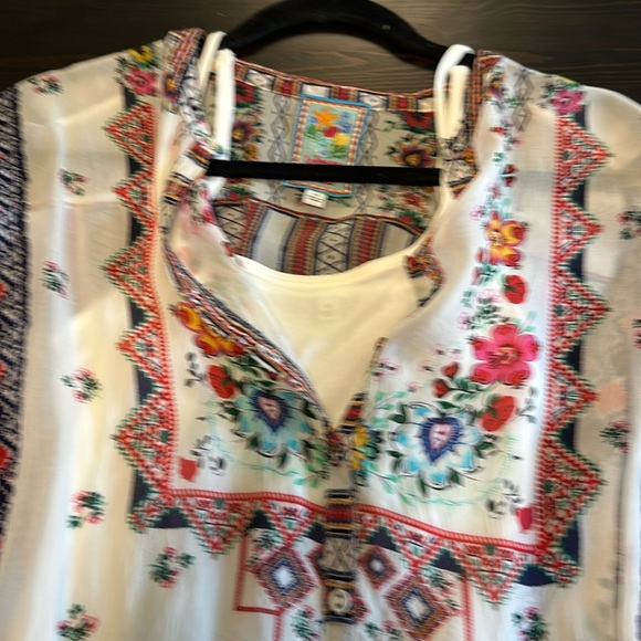 Bohemian Floral Tunic Dress - Picture 2 of 3